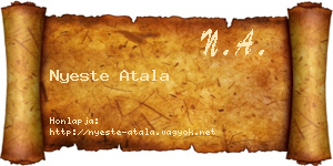 Nyeste Atala névjegykártya